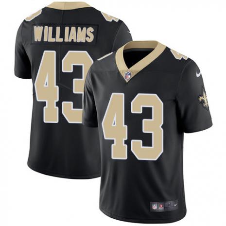 Men's New Orleans Saints #43 Marcus Williams Black Vapor Untouchable Limited Stitched NFL Jersey